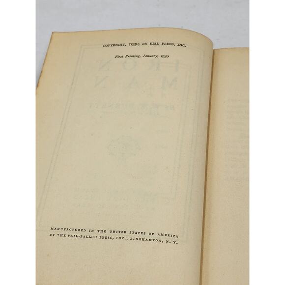 Iron Man By W. R. Burnett Vintage Novel Boxing First Printing 1930 - Picture 8 of 11